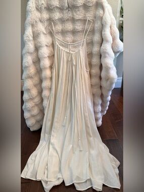 Free People NWT Ivory Lacy Crochet-Trim Bodice ~Maxi Dress